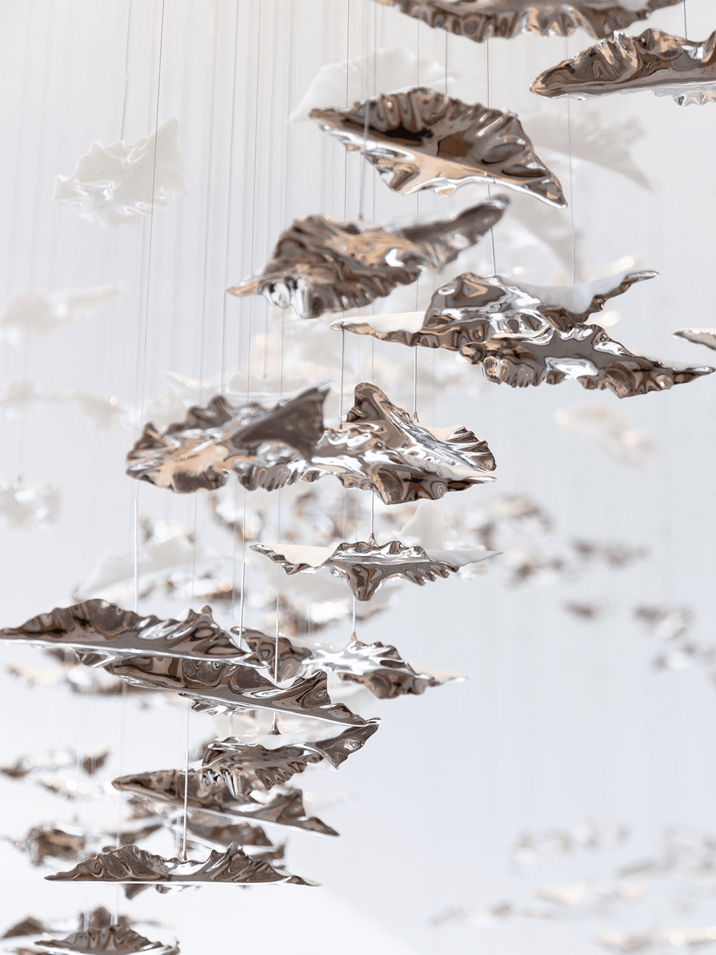 Leaf Twisted Sculptural Customize Chandelier