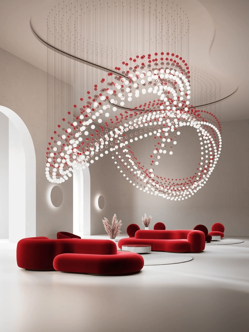 Pearl Curtain Customize Chandelier