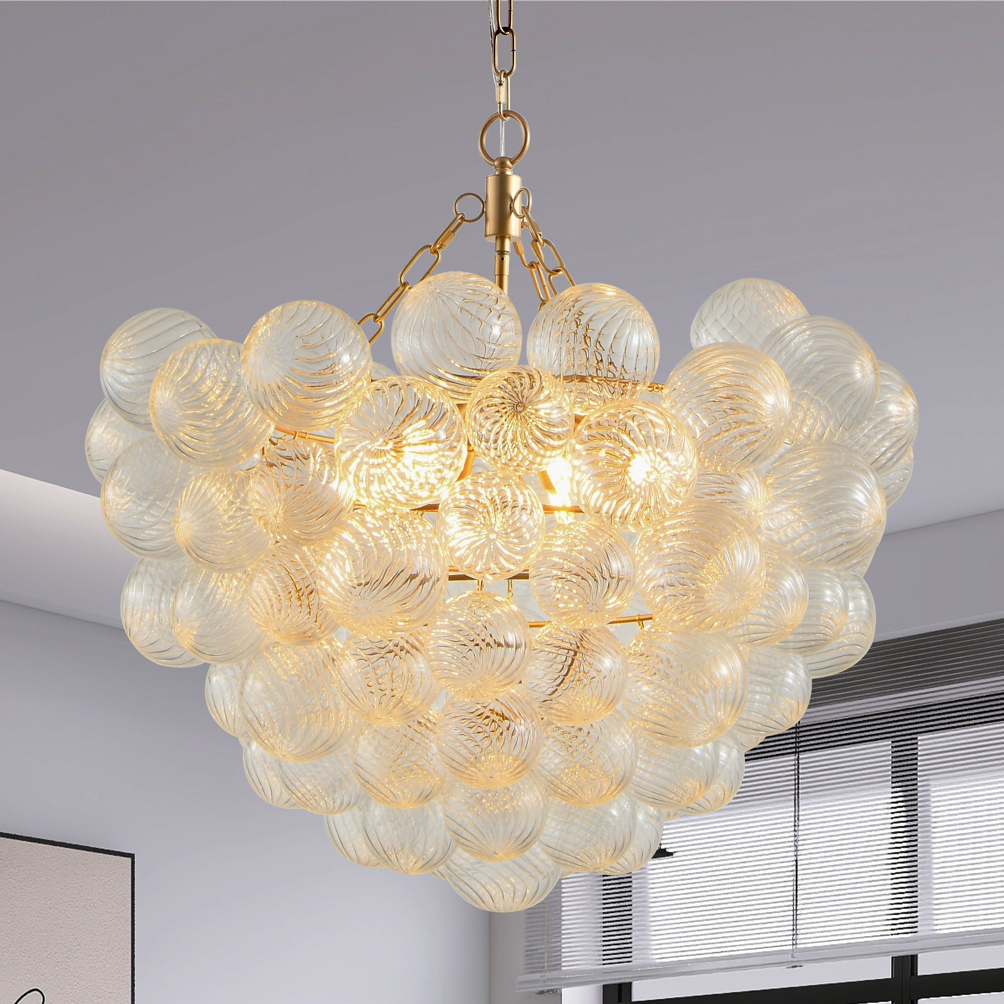 Golden Globe Chandelier