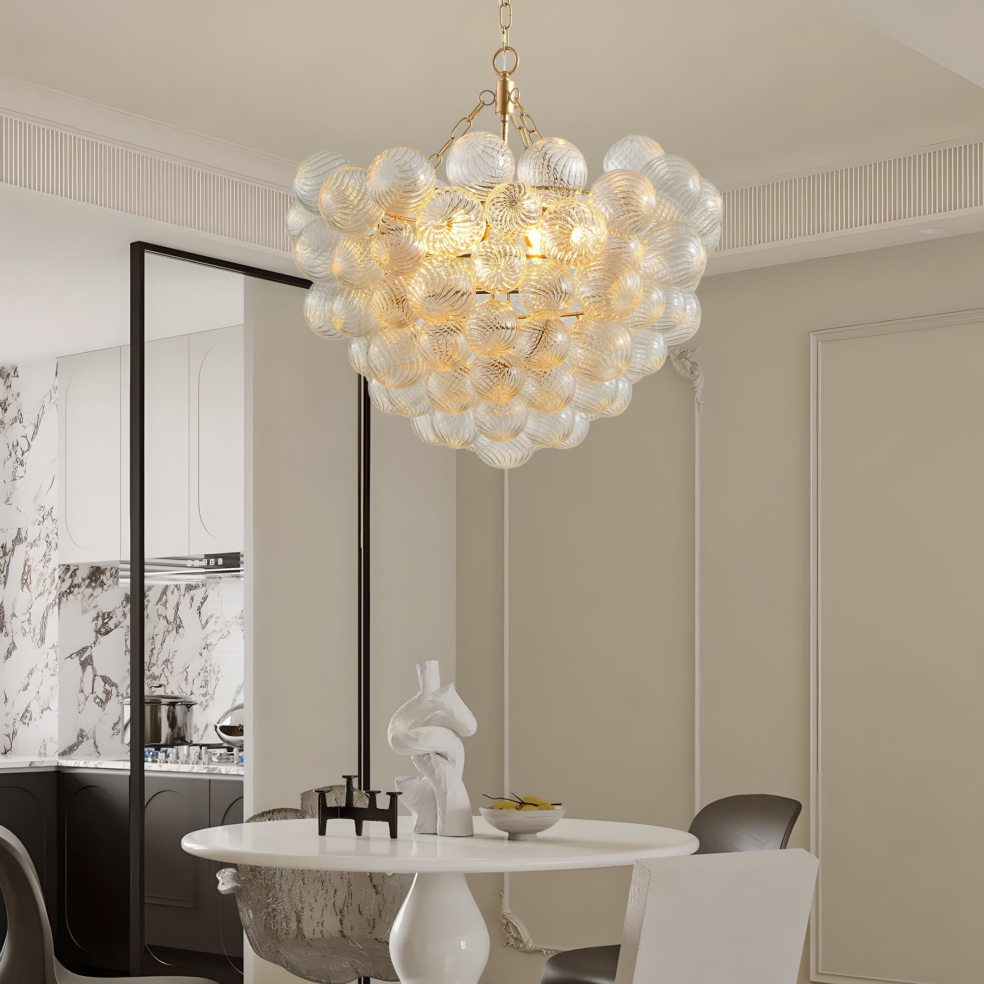 Golden Globe Chandelier