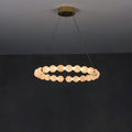 Alabaster Orb Ring Chandelier