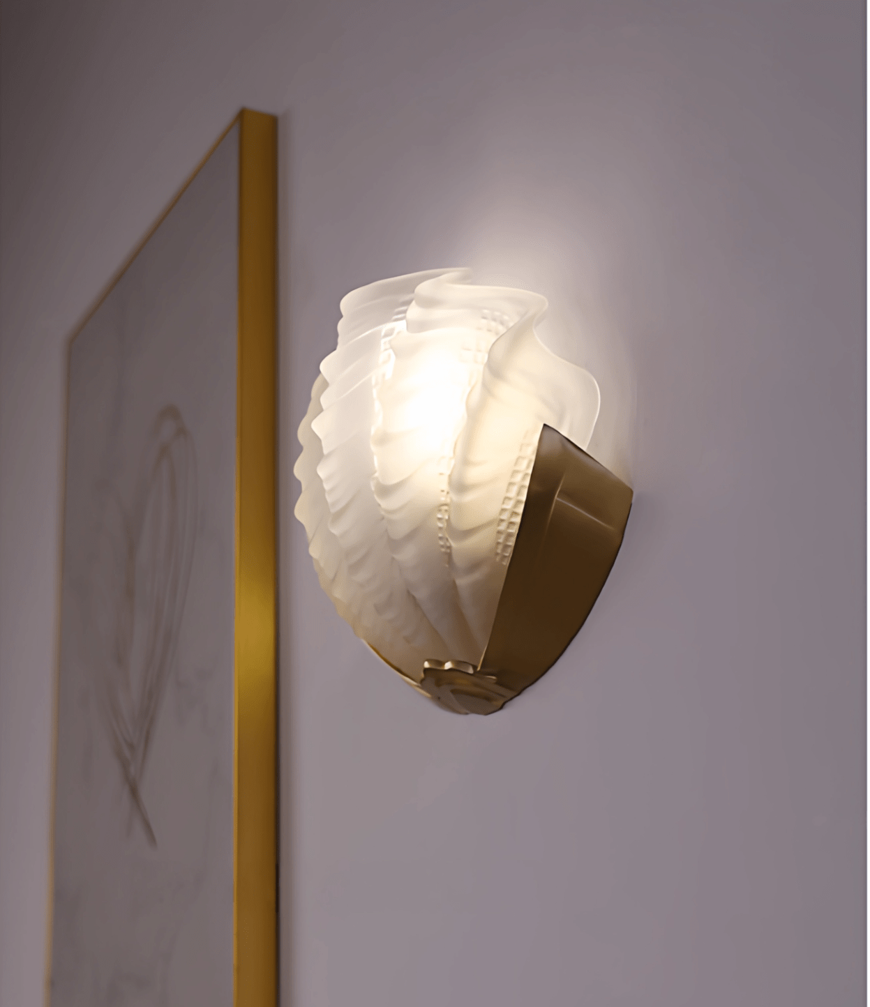 Art Deco Scallop Wall Light