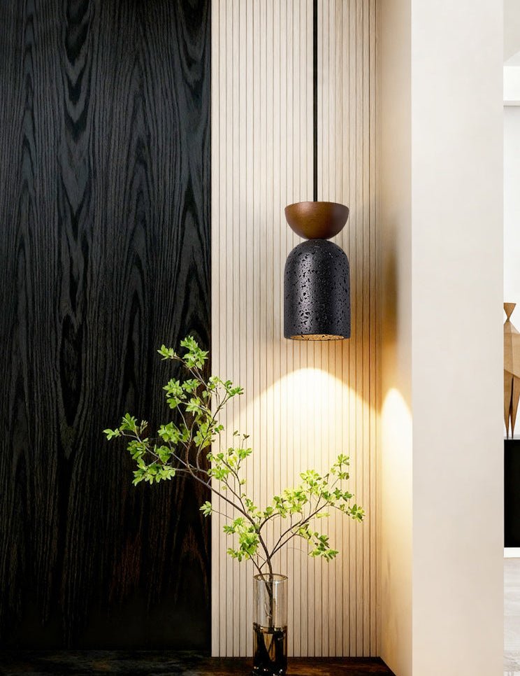 Basalt Walnut Drop Pendant Light