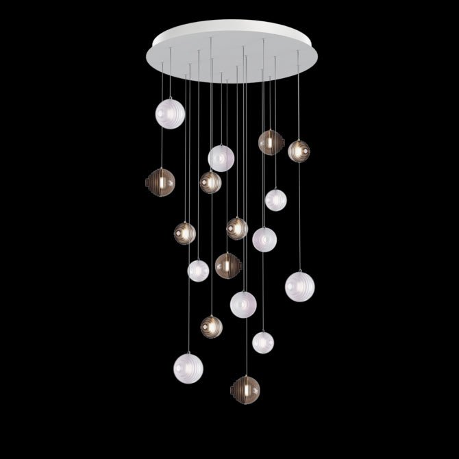 Cosmic Sphere Cascade Chandelier
