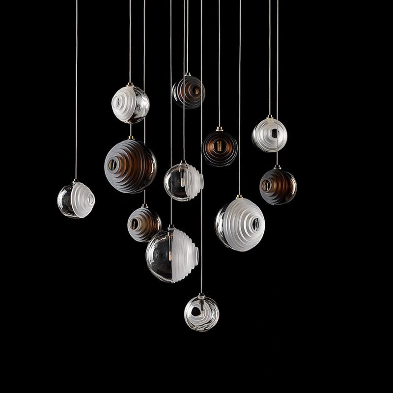 Cosmic Sphere Cascade Chandelier