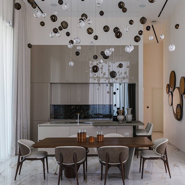 Cosmic Sphere Cascade Chandelier