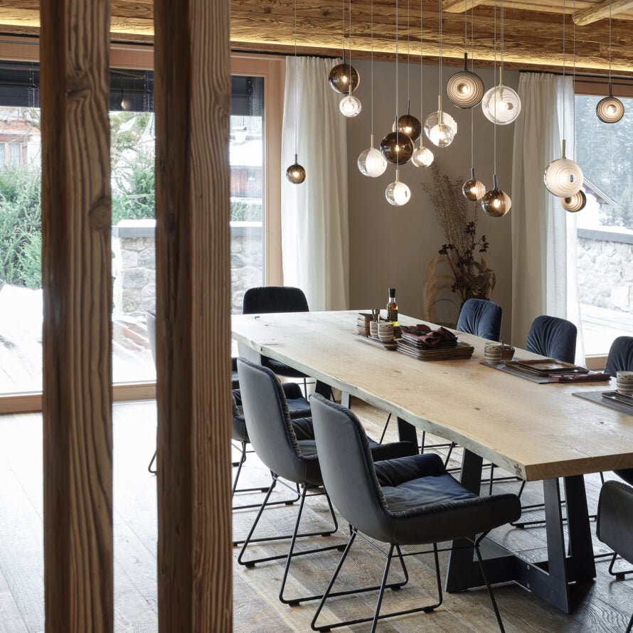 Cosmic Sphere Cascade Chandelier