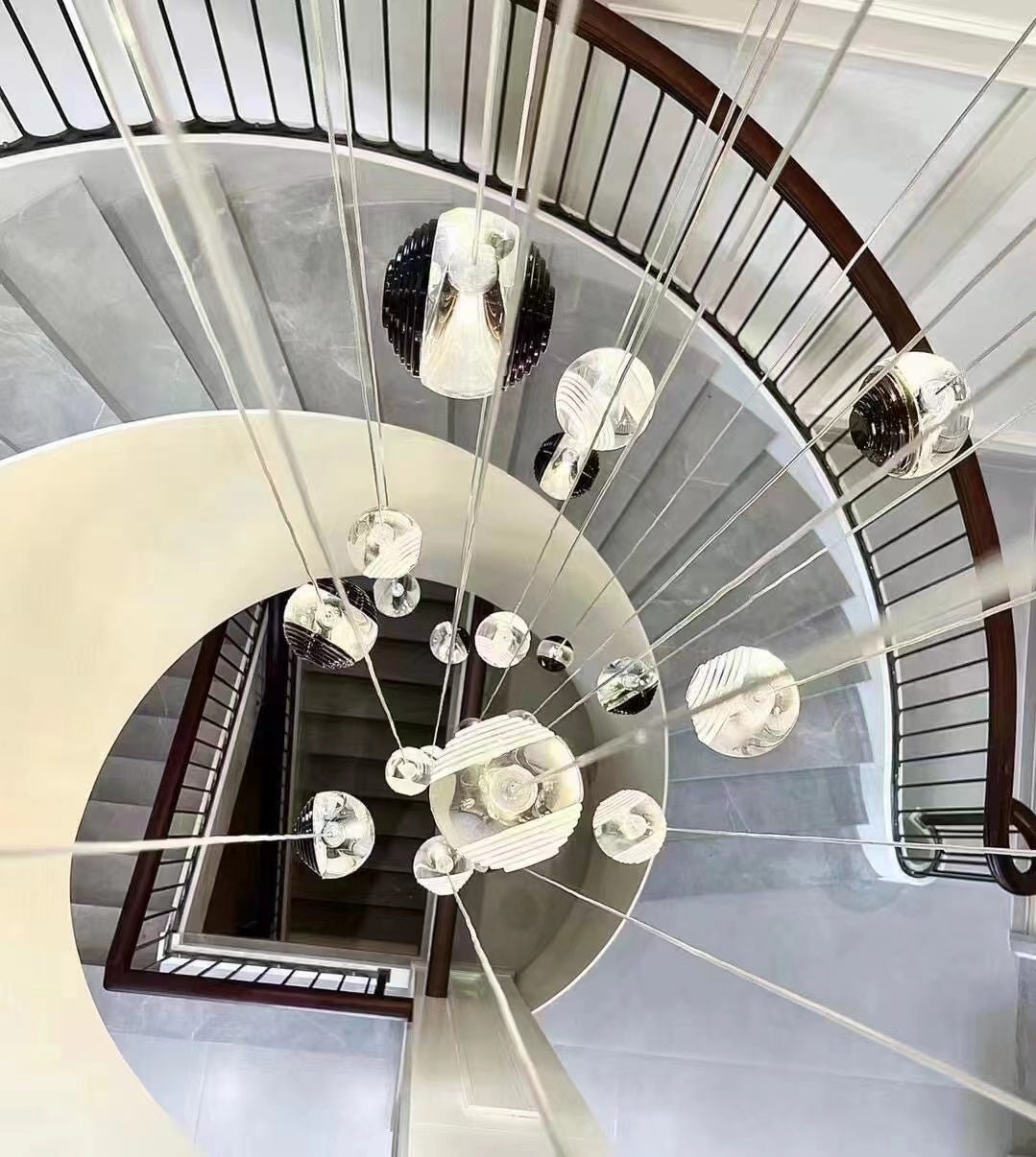 Cosmic Sphere Cascade Chandelier