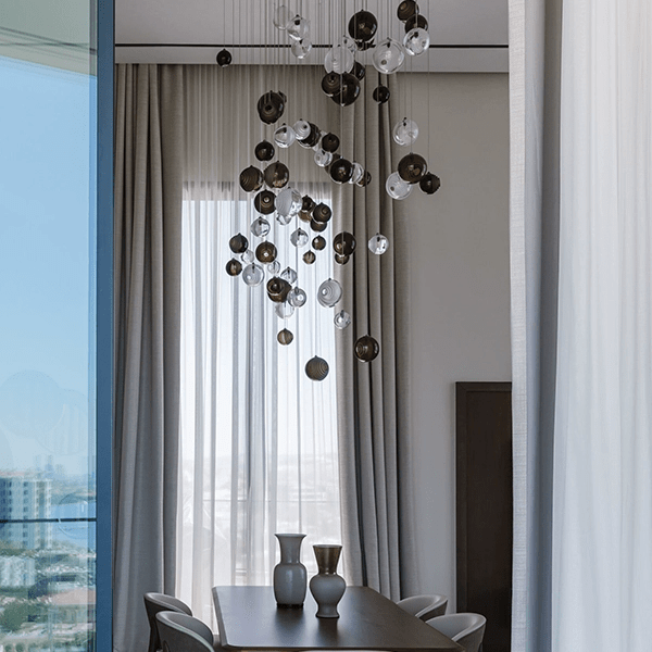 Cosmic Sphere Cascade Chandelier