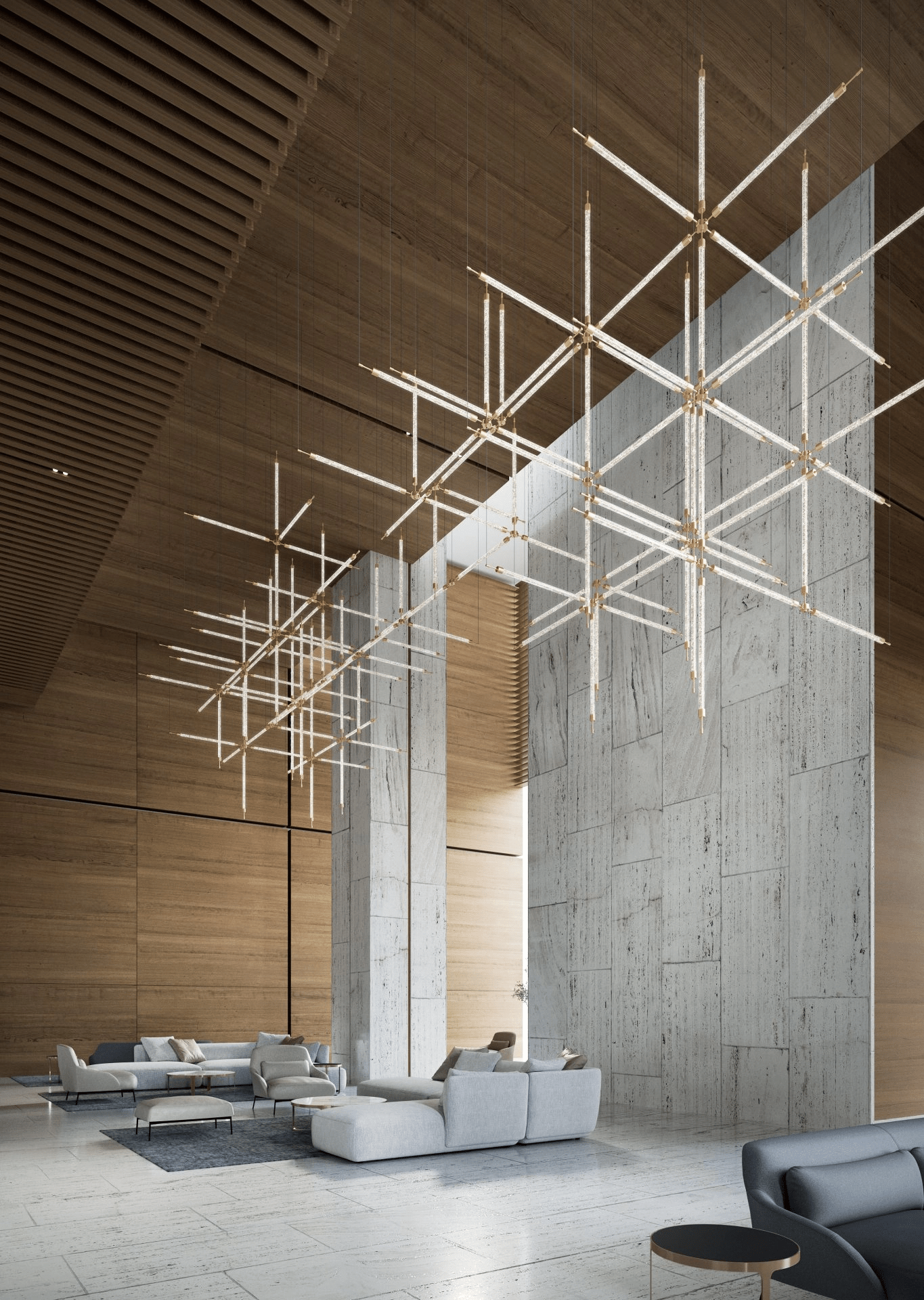 Crystal Grid Customize Chandelier