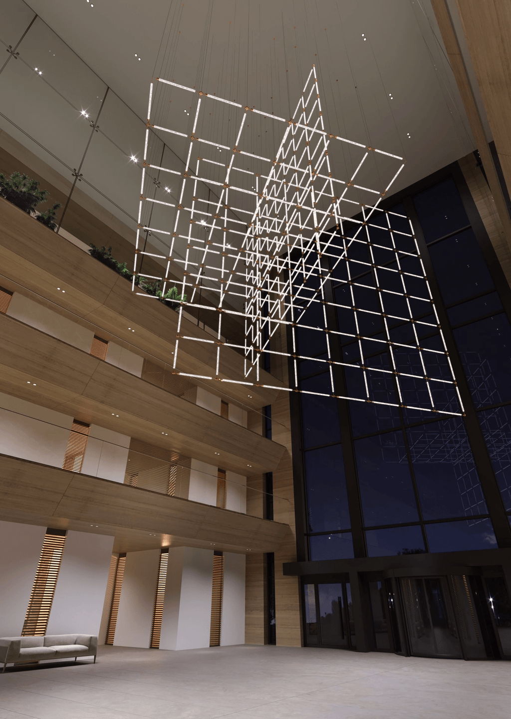 Crystal Grid Customize Chandelier