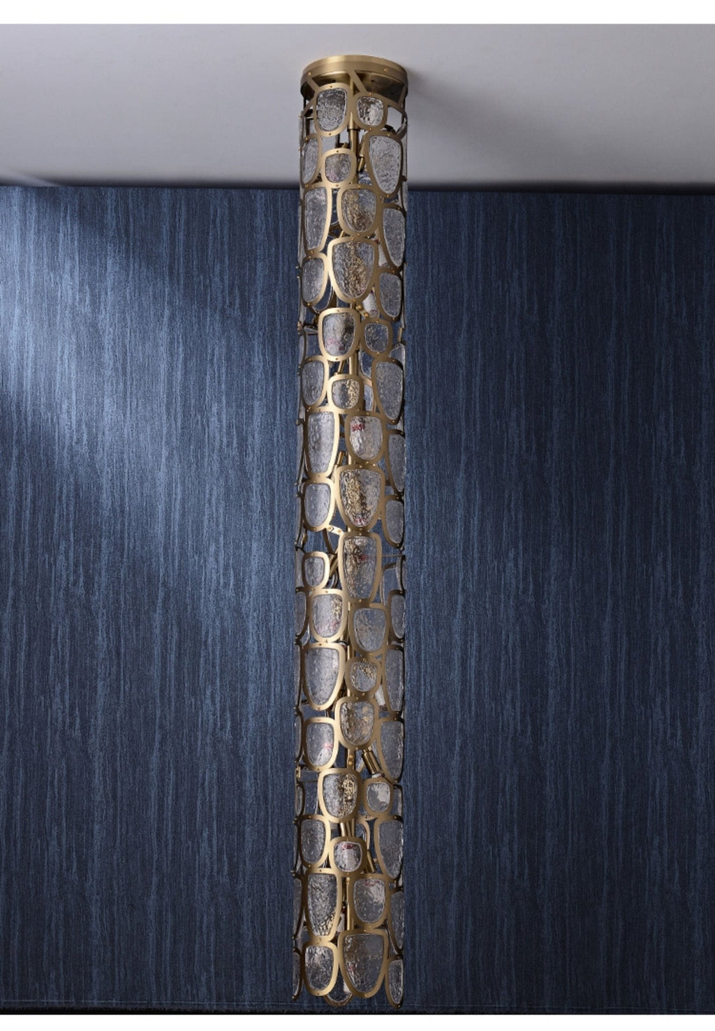 Crystal Mosaic Column Pendant Lamp