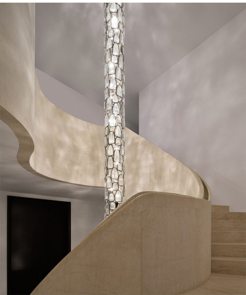 Crystal Mosaic Column Pendant Lamp