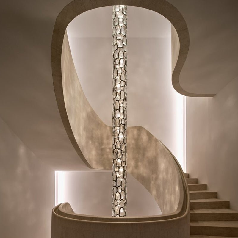 Crystal Mosaic Column Pendant Lamp