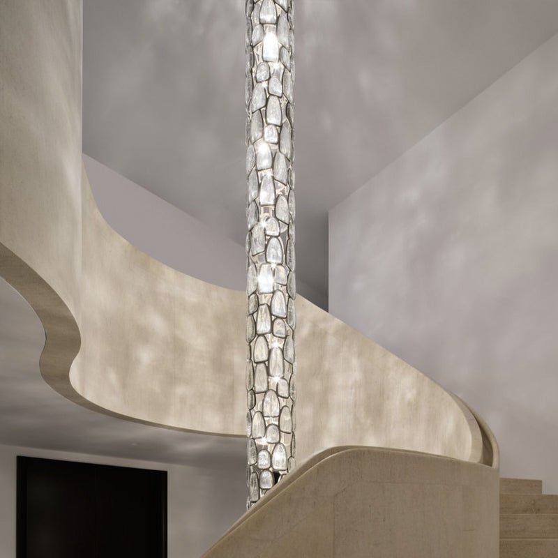 Crystal Mosaic Column Pendant Lamp