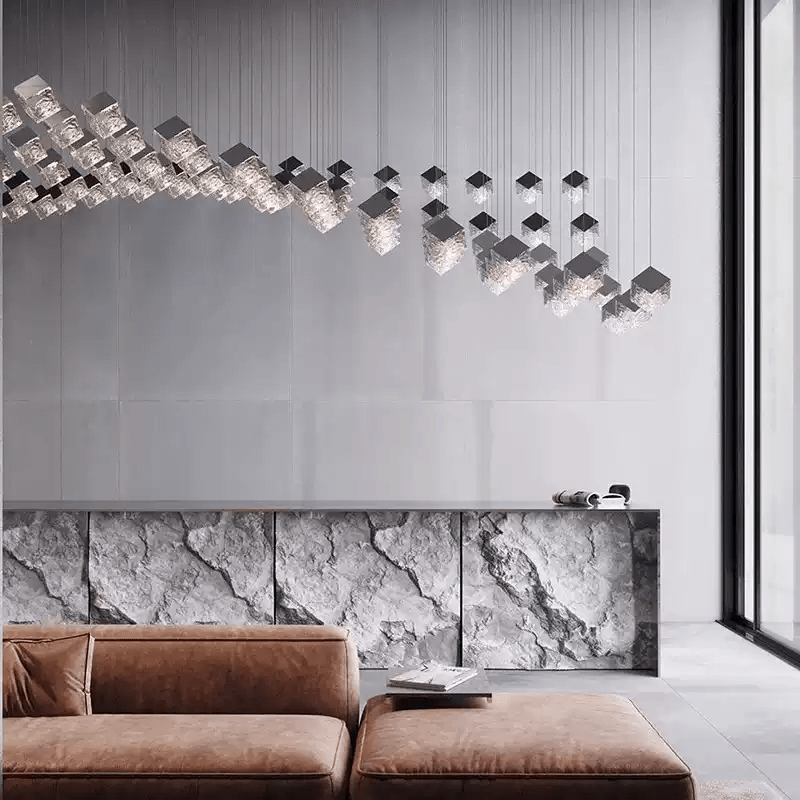 Cubic Luster Cascade Chandelier