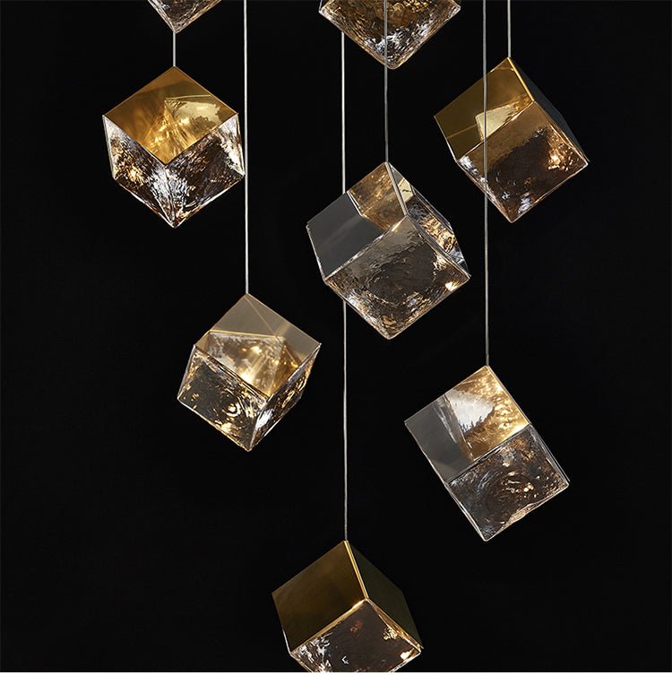 Cubic Luster Cascade Chandelier
