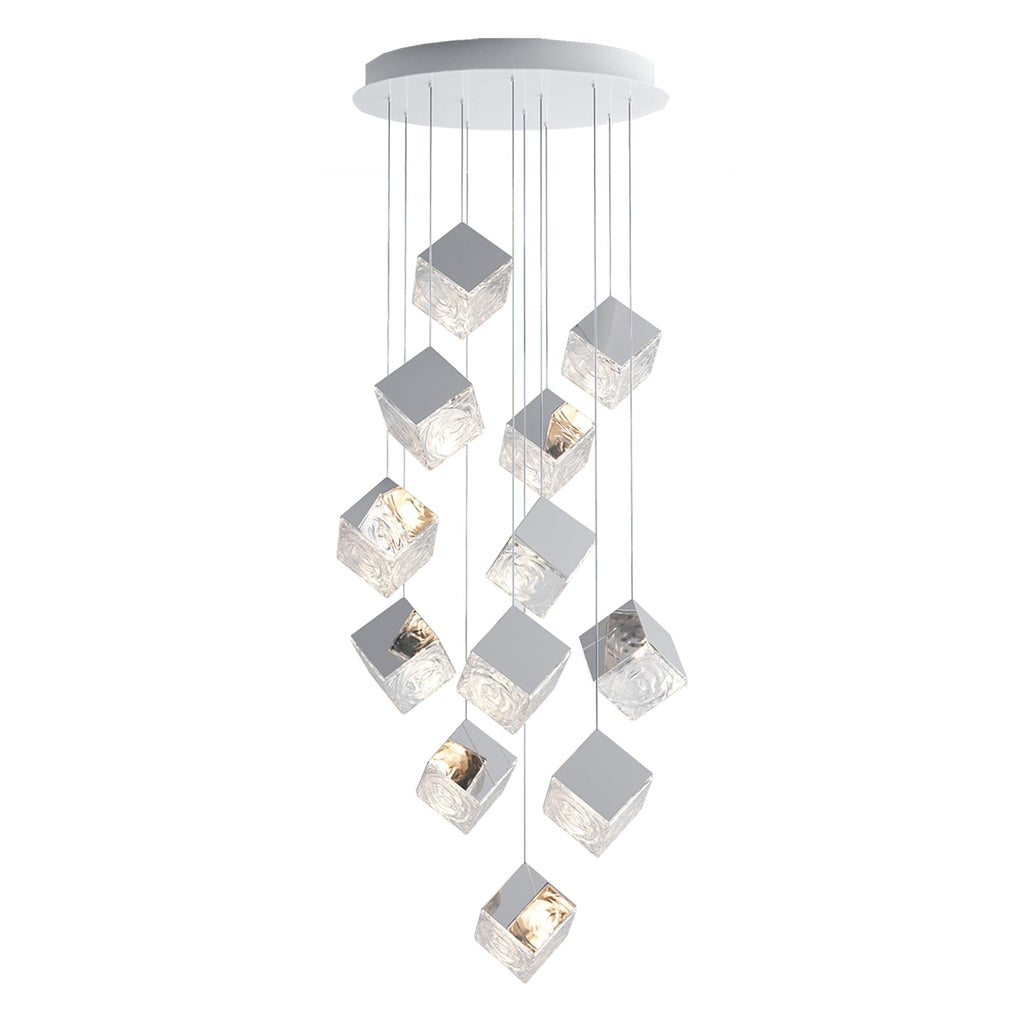 Cubic Luster Cascade Chandelier