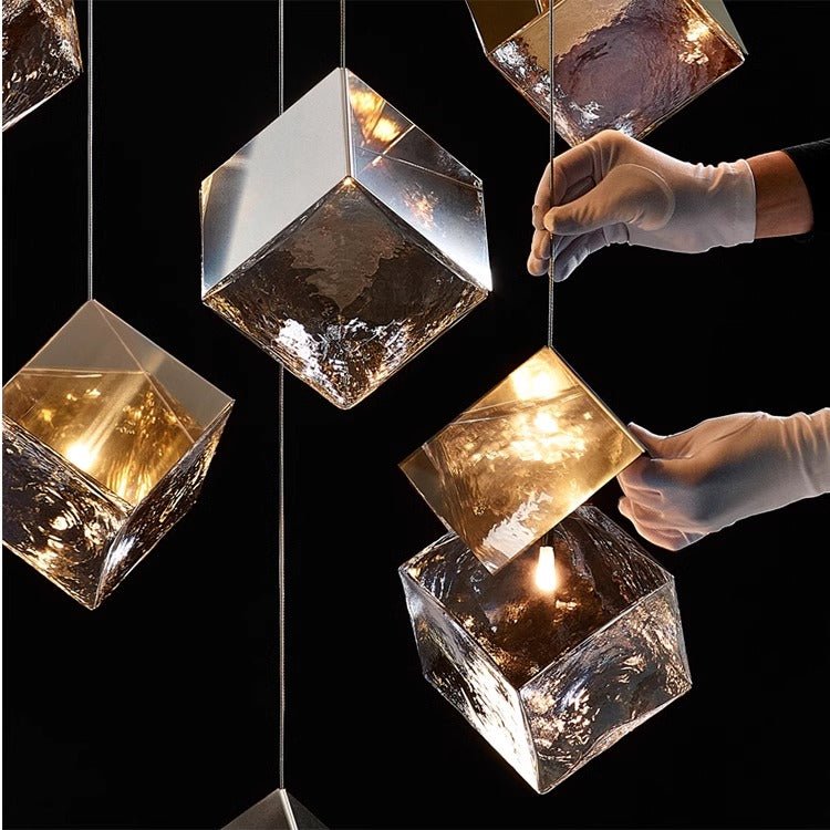 Cubic Luster Cascade Chandelier