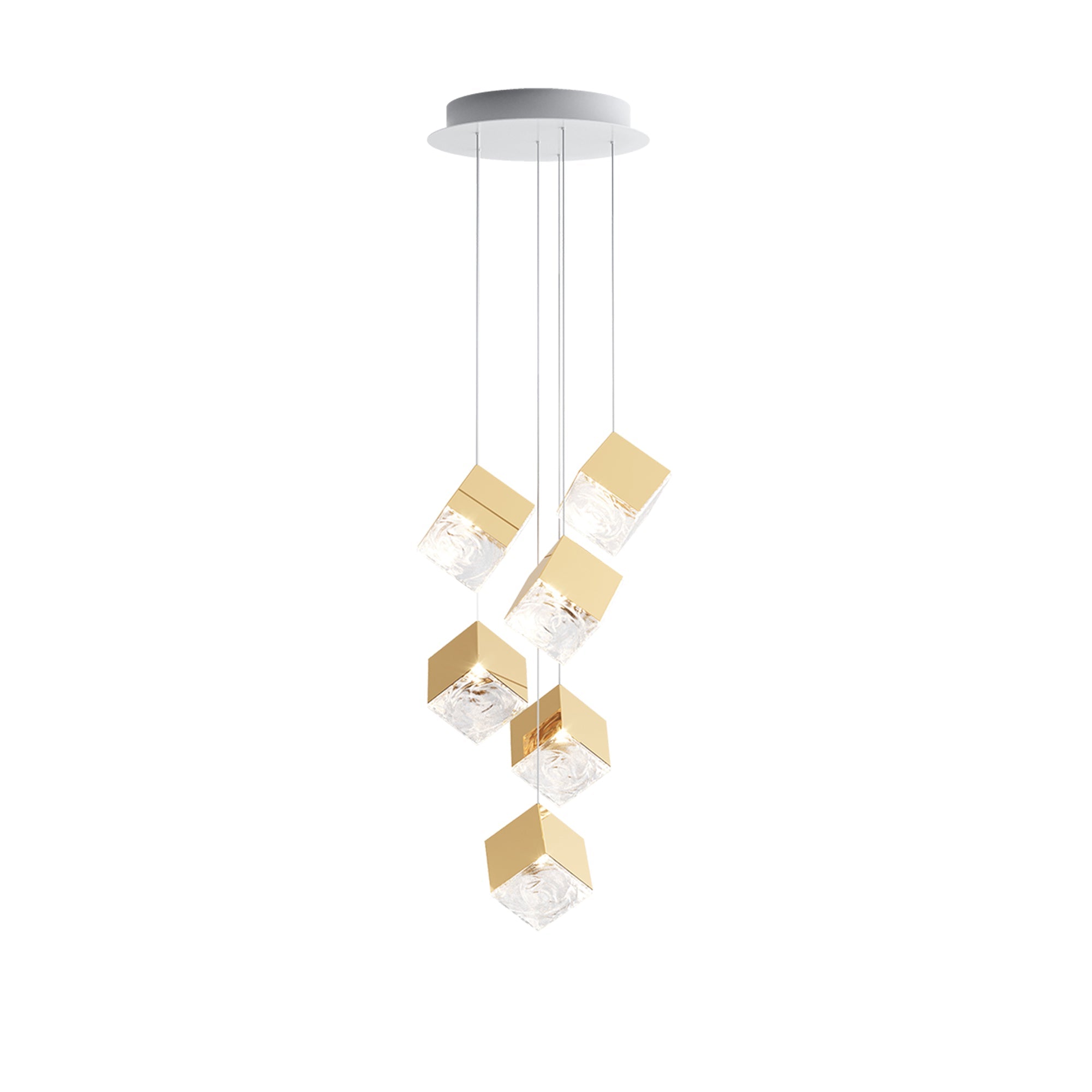 Cubic Luster Cascade Chandelier