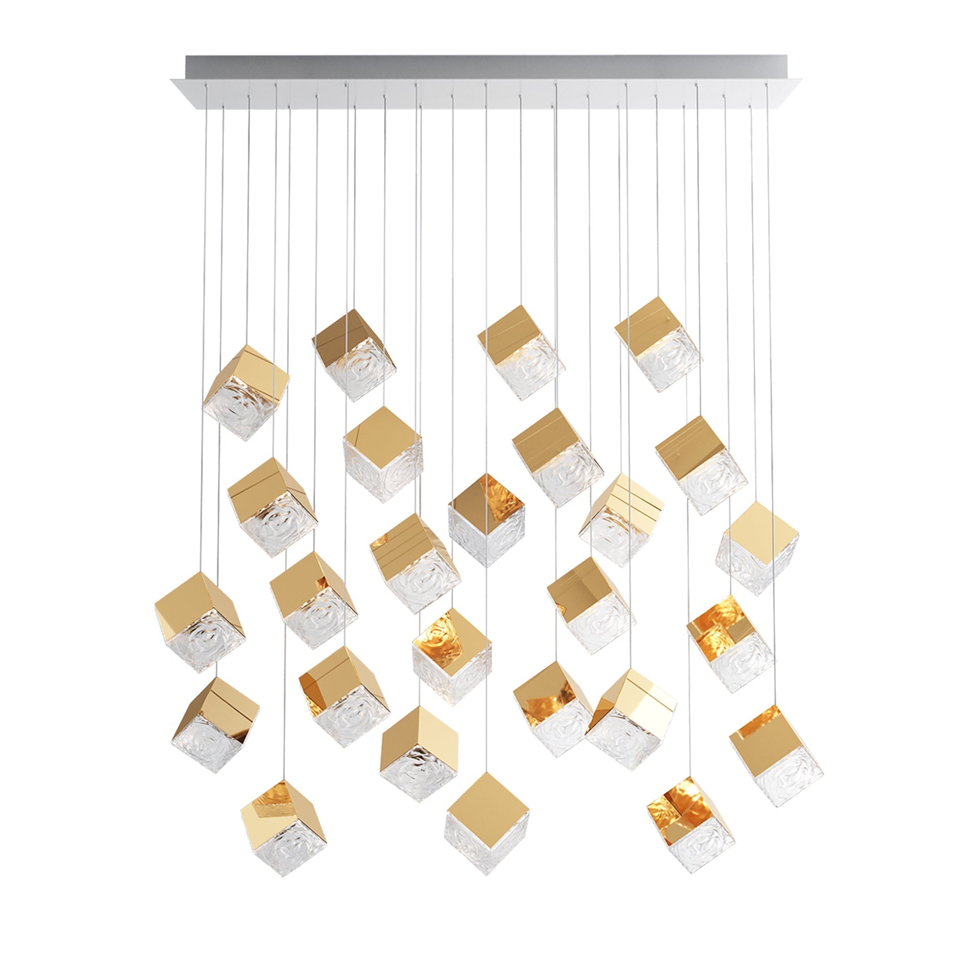 Cubic Luster Cascade Chandelier