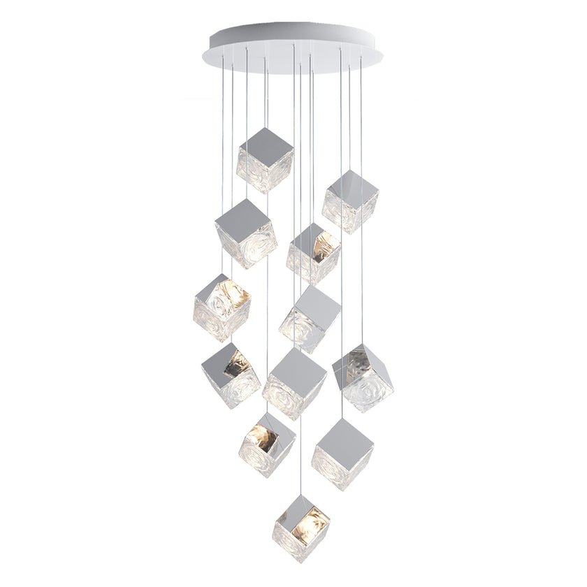 Cubic Luster Cascade Chandelier