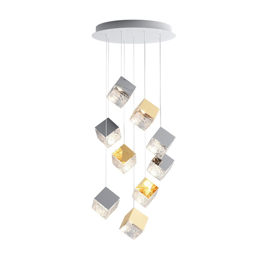 Cubic Luster Cascade Chandelier