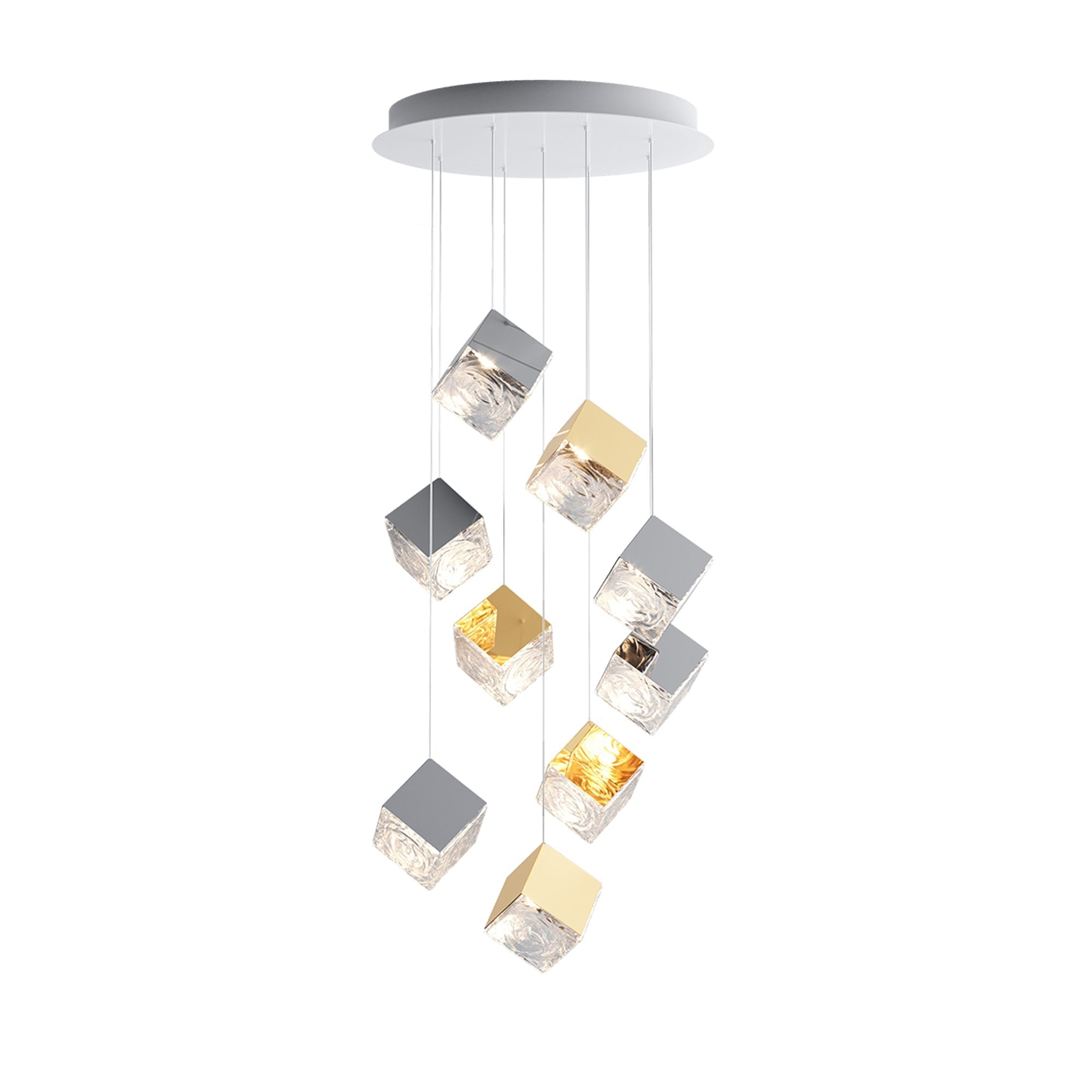 Cubic Luster Cascade Chandelier