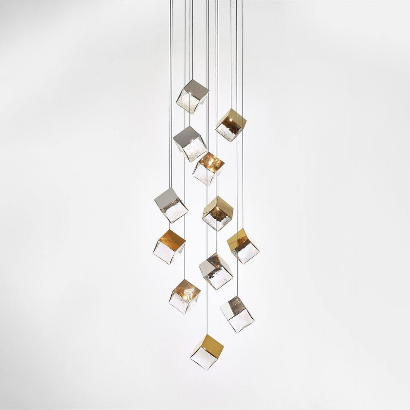Cubic Luster Cascade Chandelier