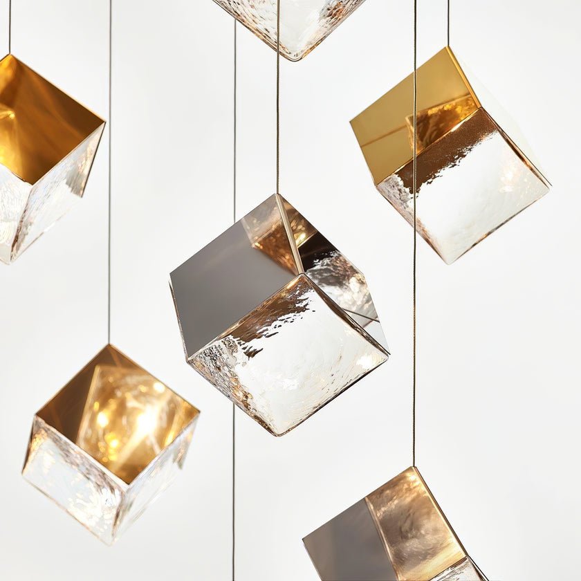 Cubic Luster Cascade Chandelier