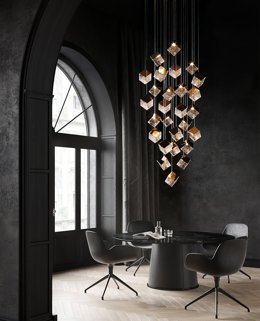 Cubic Luster Cascade Chandelier