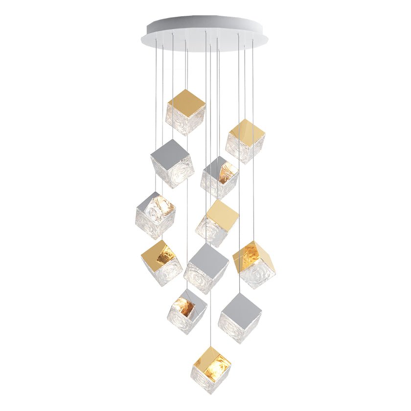 Cubic Luster Cascade Chandelier