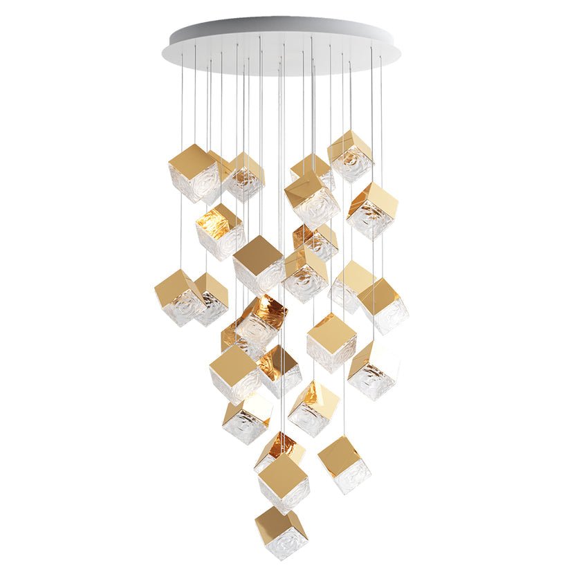 Cubic Luster Cascade Chandelier