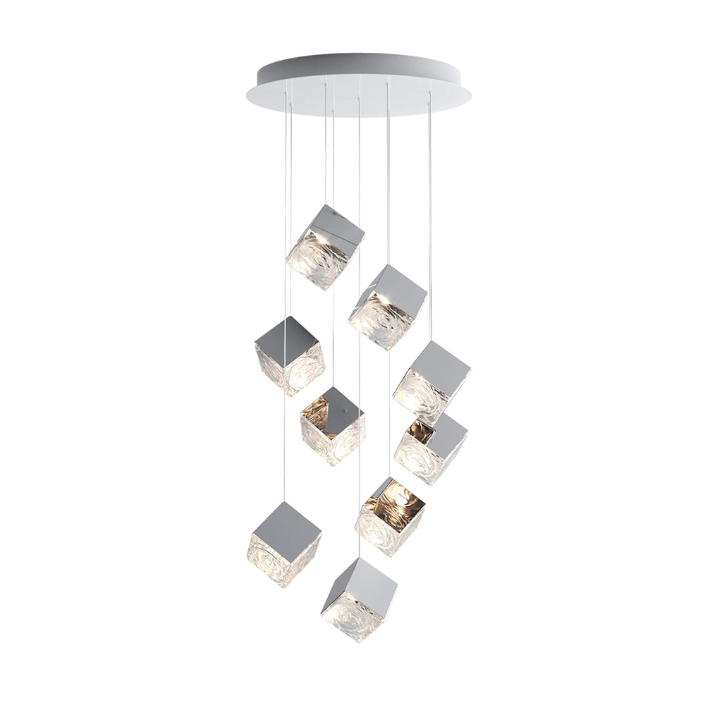 Cubic Luster Cascade Chandelier