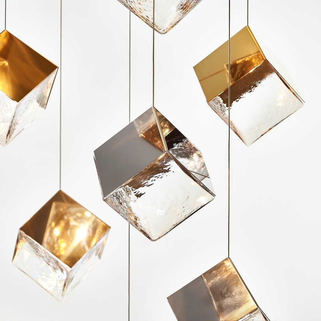 Cubic Luster Cascade Chandelier