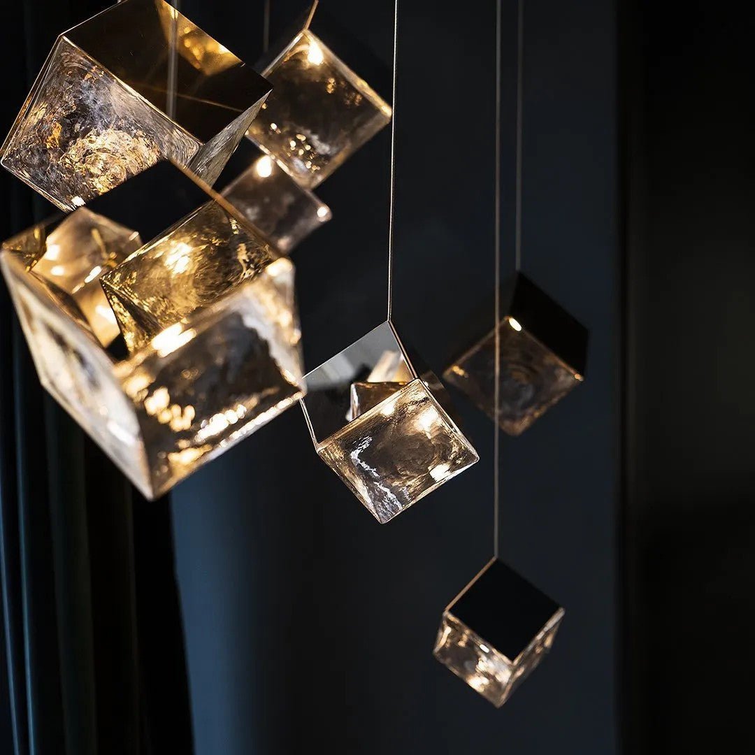 Cubic Luster Cascade Chandelier
