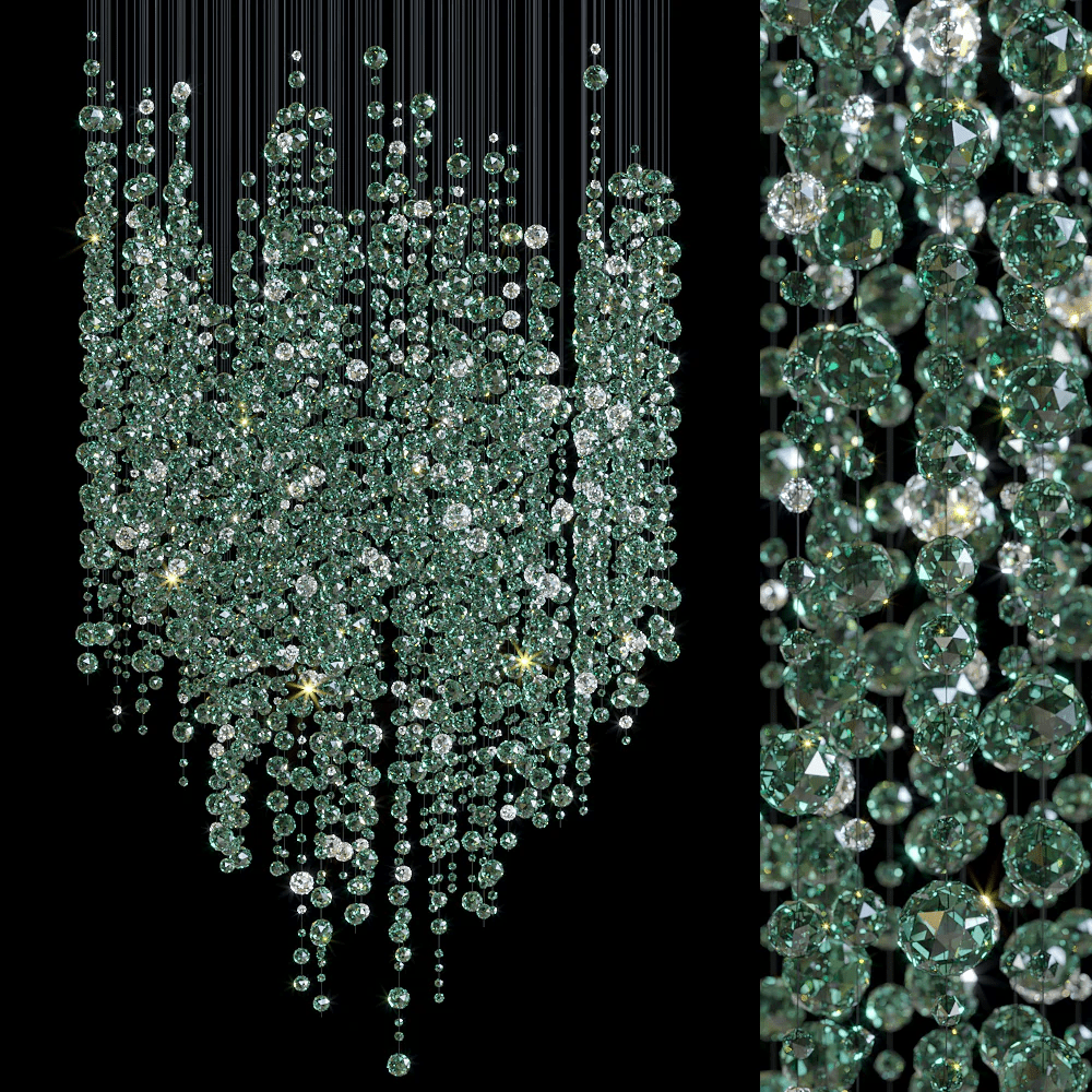 Emerald Rainfall Crystal Customize Chandelier
