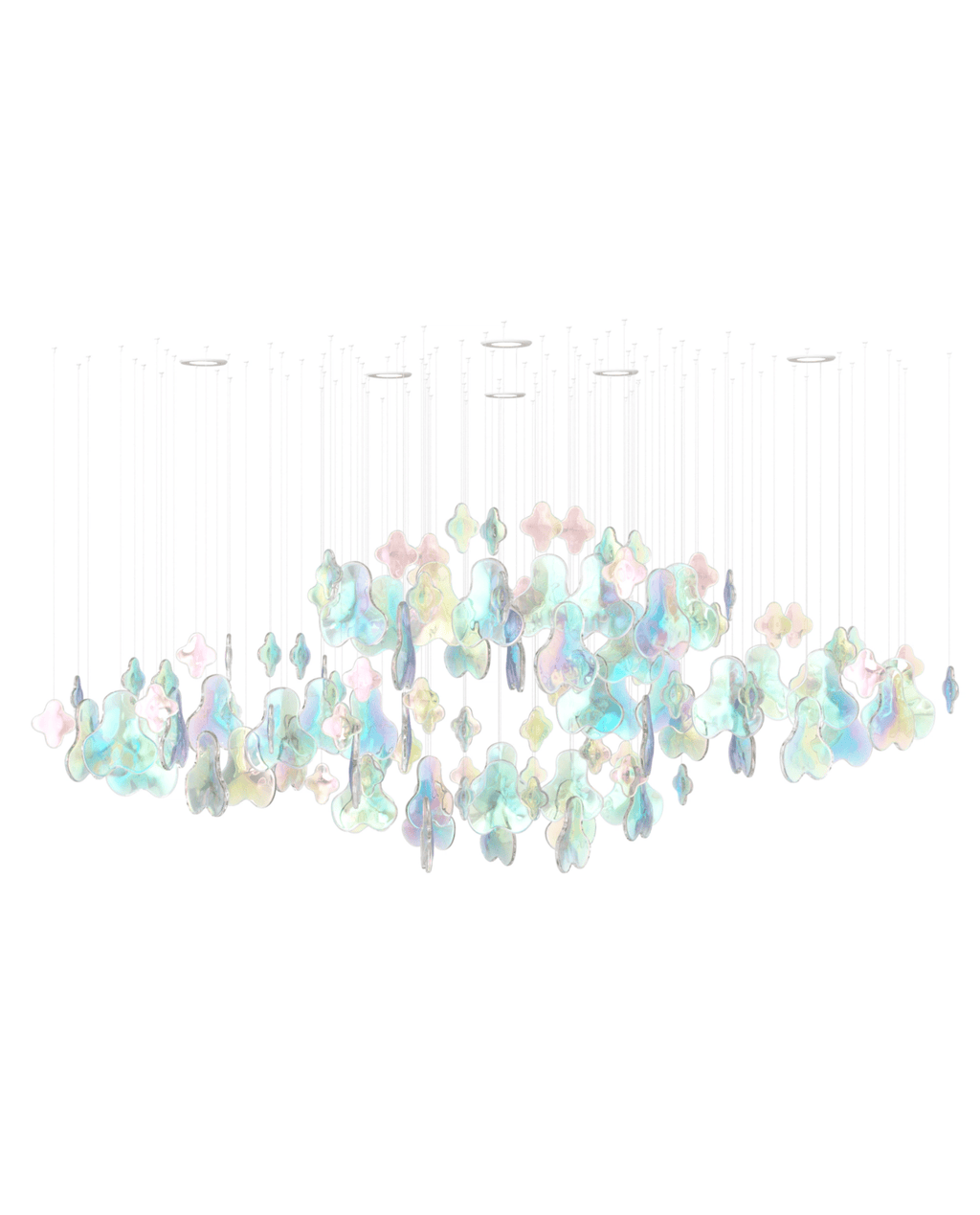 Iris Iridescent Blossom Chandelier