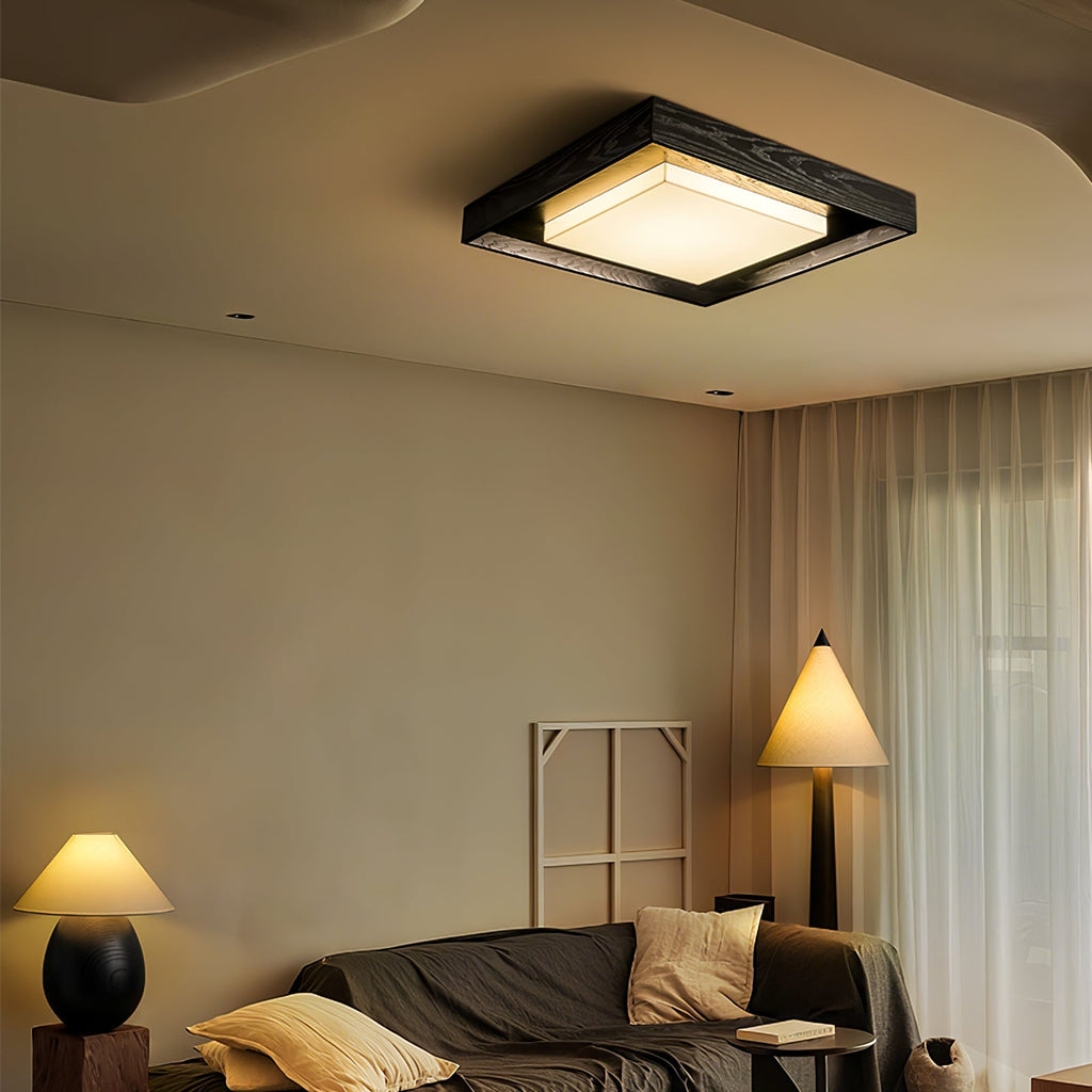 Kurin Wood Frame Ceiling Light