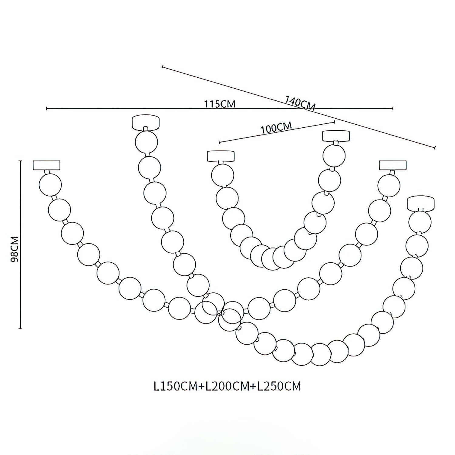 Strand Necklace Chandelier