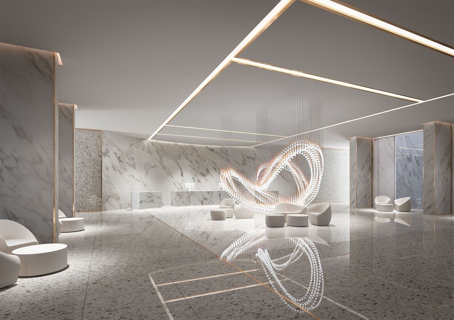 Pearl Curtain Customize Chandelier