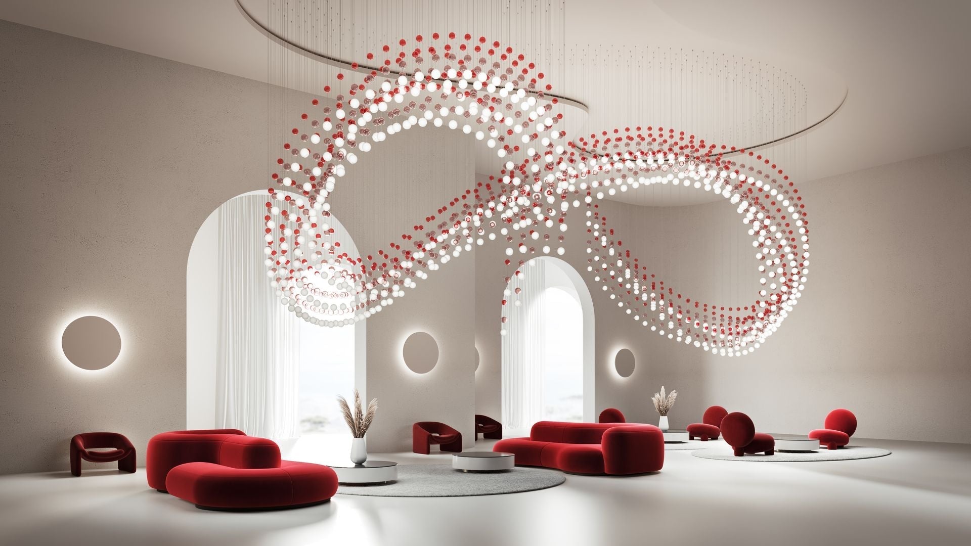 Pearl Curtain Customize Chandelier