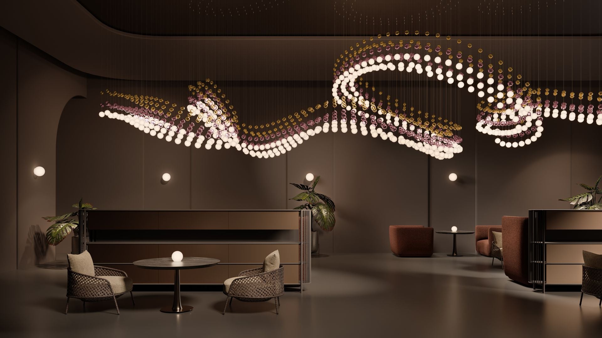 Pearl Curtain Customize Chandelier