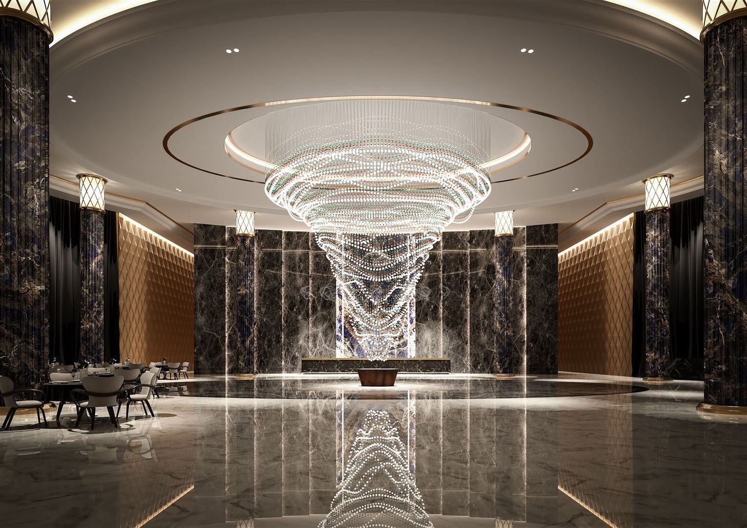 Pearl Curtain Customize Chandelier