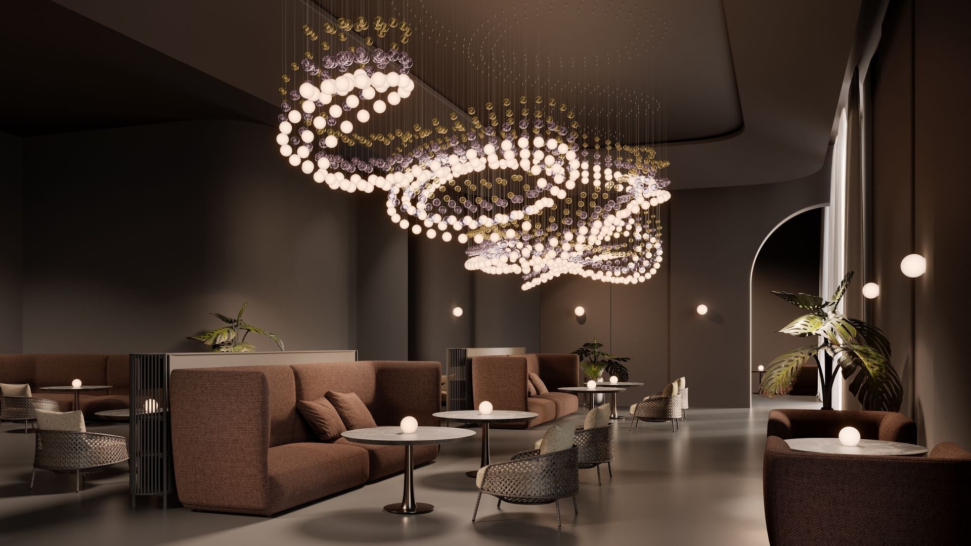 Pearl Curtain Customize Chandelier