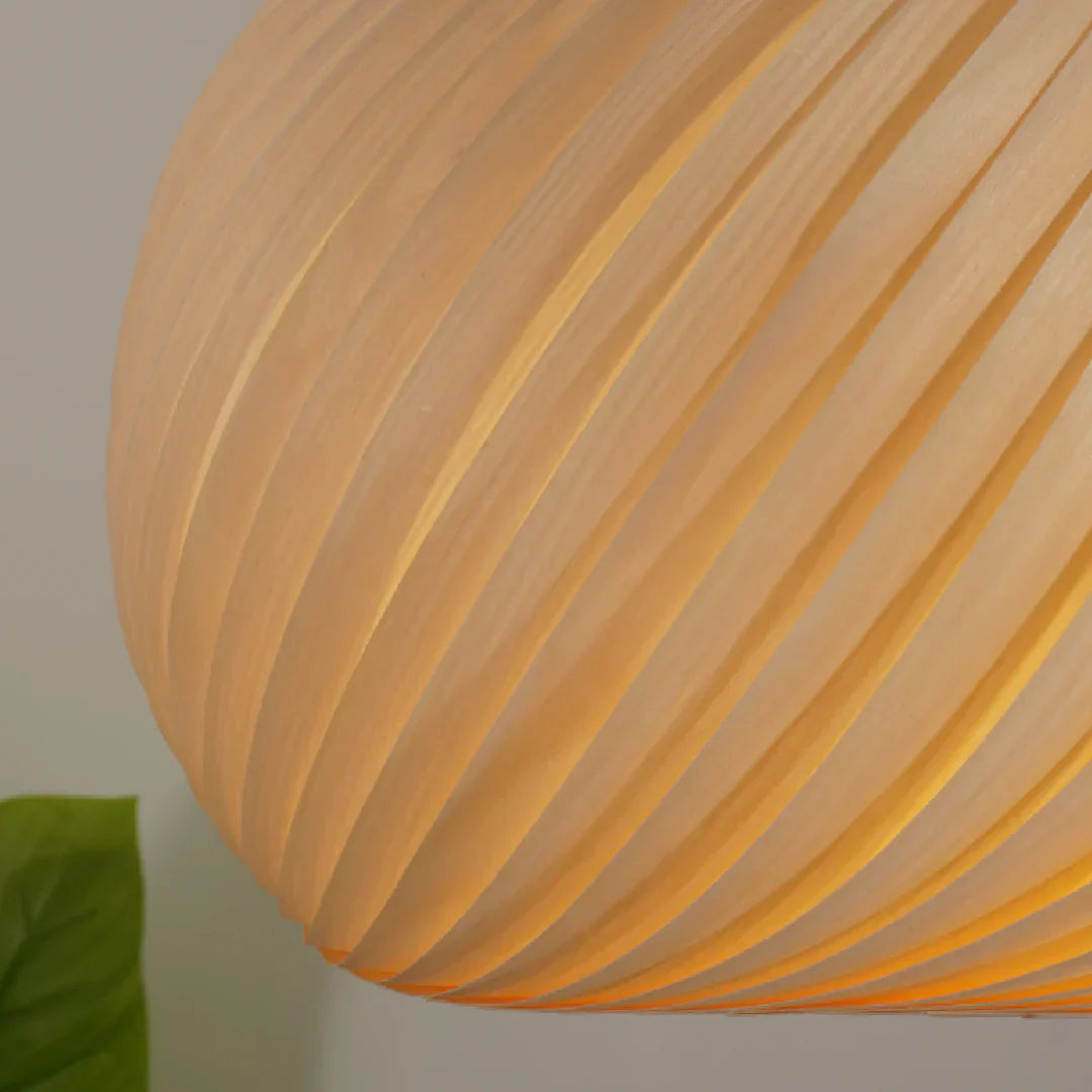 Rotary Wood Pendant Lamp