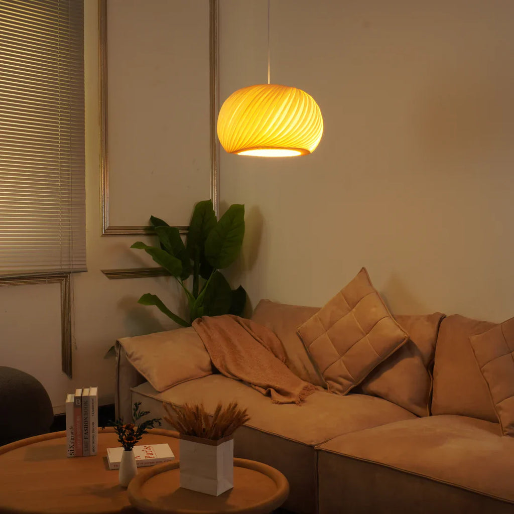 Rotary Wood Pendant Lamp