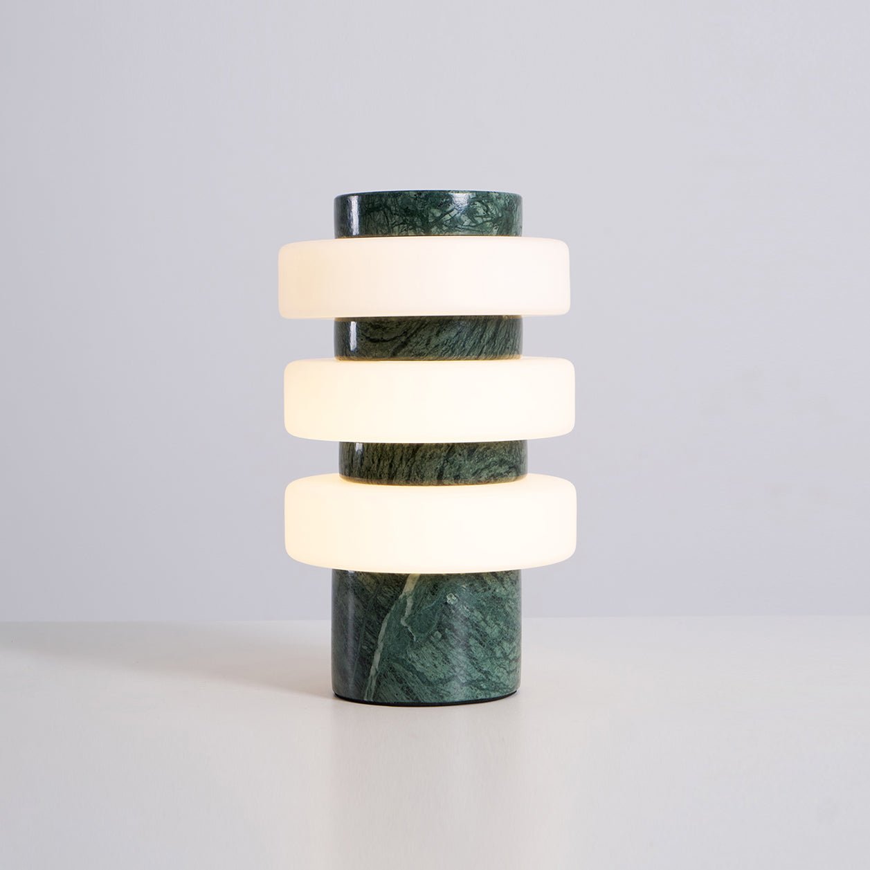 Saturn Travertine Table Lamp
