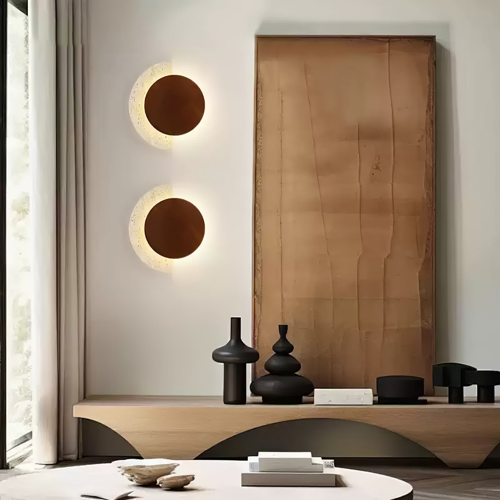 Crescent Halo Plug-in Wall Sconce