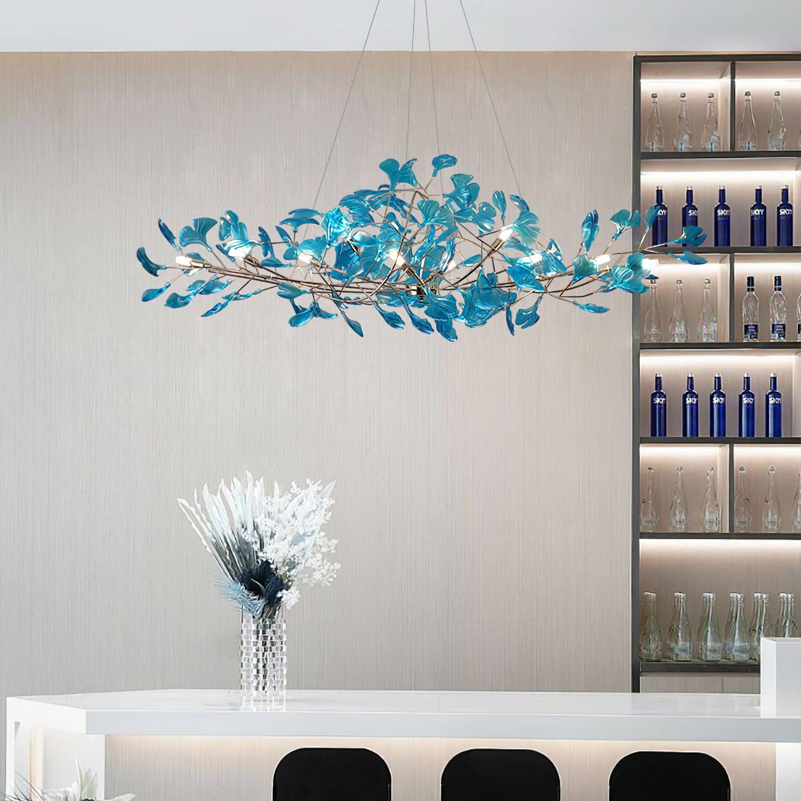 Acrylic Ginkgo Leaf Chandelier - ZozHome